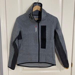 Reebok Zip Up Funnel Neck Zip Up Athletic Jacket